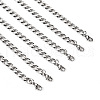Stainless Steel Curb Chain Necklaces for Men Women NJEW-TAC0001-018-1