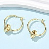 Brass Twist Hoop Earrings for Women EJEW-L297-01A-G-2