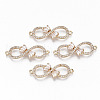 Brass Micro Pave Cubic Zirconia Links Connectors KK-S359-073A-RS-1