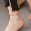 Stainless Steel Charm Anklets for Women WG18C2B-33-1