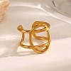 304 Stainless Steel Hollow Oval Open Cuff Rings RJEW-M072-03G-1