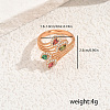 Brass Micro Pave Cubic Zirconia Finger Rings for Women JL0610-3-5