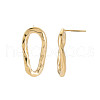 304 Stainless Steel Twist Oval Stud Earrings for Women EJEW-N016-020LG-3