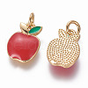 Brass Enamel Charms KK-L185-29G-2