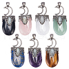  Natural Mixed Stone Pendants G-PH0001-28AS-1