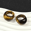 Natural Tiger Eye Finger Rings for Unisex RJEW-C128-01E-3