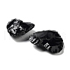 Mother's Day Gifts Hammered Natural Obsidian Healing Stones DJEW-NH0001-01-2