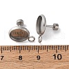 Non-Tarnish 304 Stainless Steel Stud Earring Finding STAS-WH0042-03P-NR-3