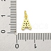 Letter Brass Micro Pave Clear Cubic Zirconia Pendants KK-K354-06G-A-3