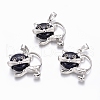 Synthetic Blue Goldstone Kitten Pendants G-J386-C06-1