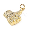 Brass Micro Pave Cubic Zirconia Pendants KK-S526-14G-A-2