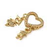 Brass Micro Pave Cubic Zirconia Pendants KK-M319-08G-2