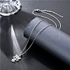 Cat Shape Stainless Steel Pendant Necklaces PW-WGF5F36-01-3