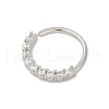 316L Surgical Stainless Steel Micro Pave Clear Cubic Zirconia Hoop Nose Rings WGE451E-05-2