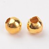 Golden Round Iron Spacer Beads X-E006-G-2