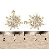 Brass Micro Pave Clear Cubic Zirconia Pendants KK-G491-10G-3