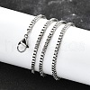 Tarnish Resistant 316 Surgical Stainless Steel Venetian Chains Necklaces NJEW-JN01293-04-3