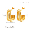 Stylish Stainless Steel Multi-layer C-shaped Stud Earrings RT9970-6