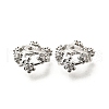 Flower Brass Bead Caps KK-V008-06P-2