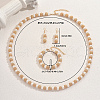 Middle Eastern Style Round Iron & Plastic Imitation Pearls Beads Bracelets & Dangle Earrings & Necklaces Sets for Women DK3182-4