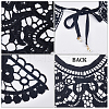Gorgecraft 1Pc Detachable Polyester Lace Collars AJEW-GF0007-67-6