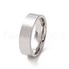 201 Stainless Steel Plain Band Ring for Women RJEW-I089-34A-P-1