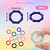 SUNNYCLUE 16Pcs Spray Painted Alloy Spring Gate Ring FIND-SC0012-72-2