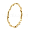 Rack Plating Brass Twist Rope Cuff Bangle for Women BJEW-M298-11G-3