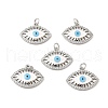 Brass Micro Pave Cubic Zirconia Pendants KK-E068-VB080-1-2