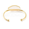 Natural Quartz Crystal Horse Eye Wrapped Cuff Bangle G-D458-02G-04-RS-3