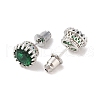 Rack Plating Brass Pave Single Cubic Zirconia Stud Earrings X-EJEW-I304-02P-05-2