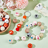 Olycraft 90Pcs 9 Colors Wood European Style Beeds WOOD-OC0003-74-5