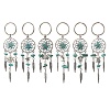 Alloy Magnesite Synthetic Turquoise Keychain HJEW-JKC01248-2