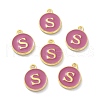 Golden Plated Alloy Enamel Charms ENAM-XCP0001-13S-2