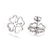 304 Stainless Steel Stud Earrings EJEW-F234-01P-2