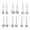 6Pair Tibetan Style Alloy Dangle Earrings EJEW-JE06434-2