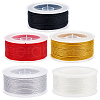 Olycraft 5Rolls 5 Colors 3-ply Nylon Milan Cord OCOR-OC0001-40B-1