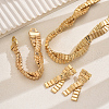 Elegant Middle Eastern Style Iron Twist Bracelets & Earrings & Necklaces Set for Women's Wedding Party DH8891-4