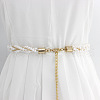 Alloy & Plastic Imitation Pearl Twisted Waist Chains for Women WG1D18B-03-1