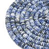 Frosted Natural Blue Spot Jasper Beads Strands G-K389-C05-01A-3