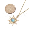 Alloy Resin Sun Pendant Necklaces NJEW-JN04816-3