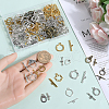 SOFPLATE 120Pcs 12 Styles Tibetan Style Toggle Clasps FIND-SP0001-25-3