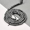 Electroplated Synthetic Non-Magnetic Hematite Beads Strands G-E606-C01-B-4