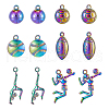 CHGCRAFT 12Pcs 6 Style Plated Alloy Pendants FIND-CA0005-71-1
