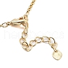 Rack Plating Brass Pave Cubic Zirconia Flat Round & Rectangle Link Necklaces for Women NJEW-B109-01G-02-3