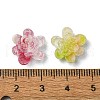 Flower Resin Cabochons with Glitter Powder CRES-Q006-04A-5