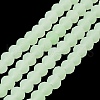 Imitation Jade Solid Color Glass Beads Strands EGLA-A034-J6mm-MD01-2