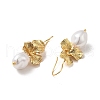 ABS Imitation Pearl Flower Dangle Earrings X-EJEW-F288-21G-3