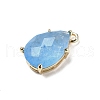 Natural Jade Faceted Pendants G-M431-16G-03-2