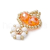 Seed Beads Beaded Charms PALLOY-MZ00312-04-3